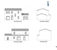 Plan des façades avant et arrière