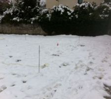 Enfin le d&eacute;but des travaux qui d&eacute;bute avec le marquage au sol