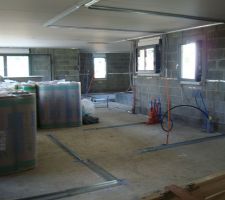 Mise en place des lisses haute et basse.