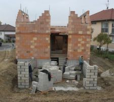 Élévation des murs du garage