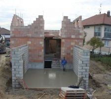 Coulage de la dalle du garage