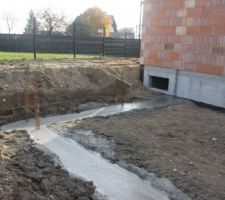 Fondations pour le garage