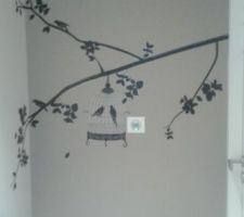 Stickers oiseaux dans le couloir