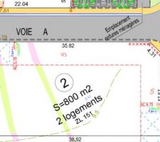 Notre terrain à 2 viabilisations mais nous en utiliserons qu'un