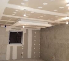 Plafond suspendu dans le salon