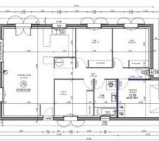 Plan de la maison 86m2   16 m2 de garage