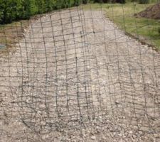 Chemin acces chantier en tufaut