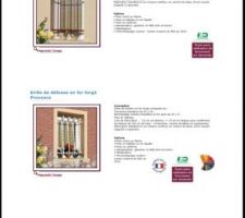 Choix des grilles de defenses pour toilette, cellier et salle de bain, nous aurons aussi un balcon a l'etage