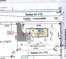 Plan de masse terrain et maison
