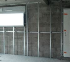 Pose des rails - Murs RDC