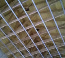 Pose des rails - Plafond Etage