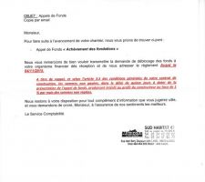 Une petite lettre sympa pendant que le béton sèche....