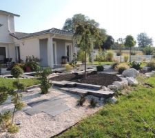 Cerisier du japon bien entour&eacute;.