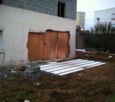 Création de la dalle de l'extension