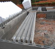 Presque 3 semaines après, les éléments pour la dalle sont livrés.