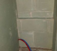Douche italienne avec tablette à 85cm