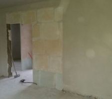 Préparation mur porte japonaise