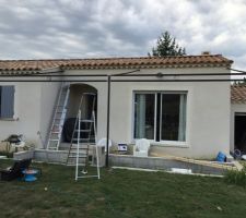 Pose de la pergola faite maison 7x4m