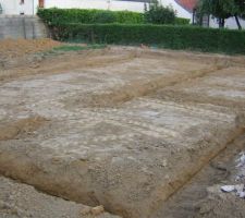 Fondations creusees le samedi 3 juillet