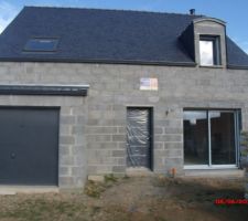 Avant l'enduit, avec la nouvelle baie