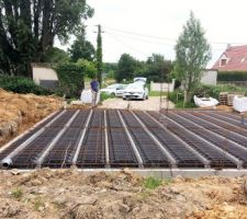 Le VS est terminé, la dalle du rez-de-chaussée est prête à être coulée.
