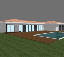 Essai enduit bicolore avec anthracite entre les baies