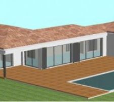 Essai enduit bicolore
