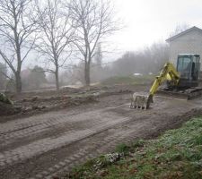 D&eacute;but des terrassements hier....