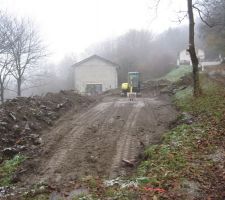 D&eacute;but des terrassements hier....