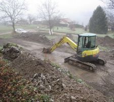 D&eacute;but des terrassements hier....