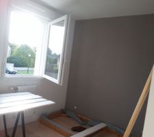 Chambre en cours de peinture