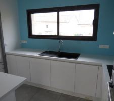 Plan de travail et &eacute;vier