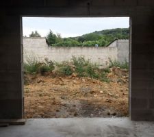 Vue de la future baie vitrée.