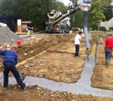 Première coulée de béton