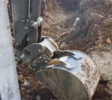 Réalisation de la tranché pour le raccordement