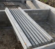 Matériaux pour la dalle arrivés