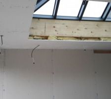 La pose du placo est en cours.