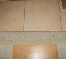 Hauteur du carrelahe non possible &agrave; effectuer