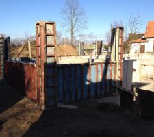 Coffrage de la terrasse avec un vide sanitaire