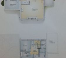 Voila le plan de base de la maison nous sommes en attente du plan final avec nos modifications. superficie environ 122 m²