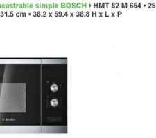 Achat du micro ondes encastrable