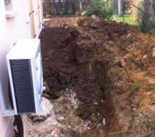 Vu c&ocirc;t&eacute; vide sanitaire sous la pac !