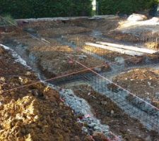 Ferrailles pour les fondations