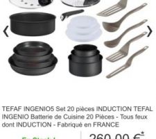 12/12/15 : achat du matos pour les plaques à induction! Que c'est cher! Bouhouhou! Sur Cdiscount.