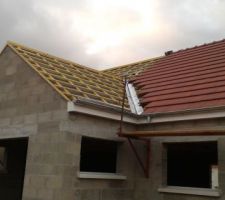 1semaine Apres la charpente couverture en cours