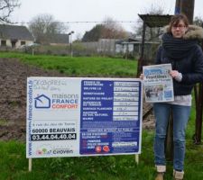 Affichage du permis de construire sur le terrain