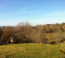 Vue qu' Elodie a depuis son terrain