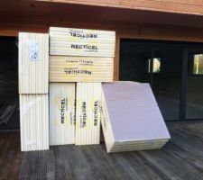 L'isolant pour le plancher chauffant.