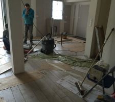 Pose carrelage en cours