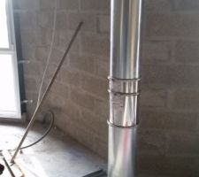 Conduit de cheminée vu du 1er.